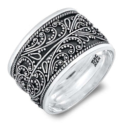Sterling Silver Bali Ring