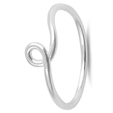 Load image into Gallery viewer, Sterling Silver Thin Loop Shaped Plain RingsAnd Face Height 6mm