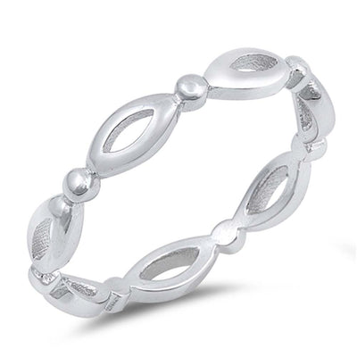 Sterling Silver Oval Shaped Plain RingsAnd Face Height 3mm