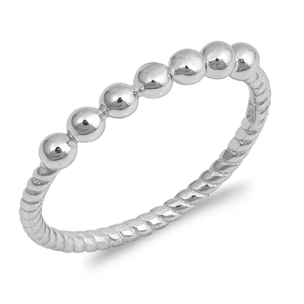 Sterling Silver Rhodium Plated Round Shaped Plain RingsAnd Face Height 3mm