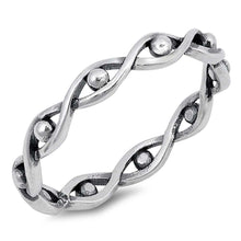 Load image into Gallery viewer, Sterling Silver Oxidized Infinity Shaped Plain RingsAnd Face Height 3mm