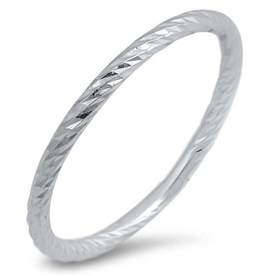 Sterling Silver Round Shaped Plain RingsAnd Face Height 2mm