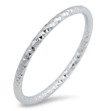 Load image into Gallery viewer, Sterling Silver Thin Diamond Cut Shaped Plain RingsAnd Face Height 1.5mm