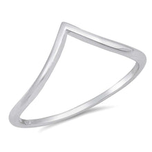 Load image into Gallery viewer, Sterling Silver Rhodium Plated V Shaped Plain RingsAnd Face Height 8mm