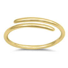 Load image into Gallery viewer, Sterling Silver Yellow Gold Plated Plain Rings And Face Height 4mm