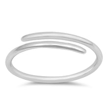 Load image into Gallery viewer, Sterling Silver Rhodium Plated Plain Rings And Face Height 4mm