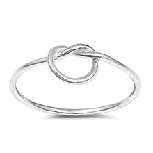 Load image into Gallery viewer, Sterling Silver High Polish Love Knot Shaped Plain RingsAnd Face Height 7mm