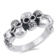 Load image into Gallery viewer, Sterling Silver Skulls Shaped Plain RingsAnd Face Height 11mm