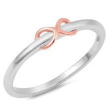 Load image into Gallery viewer, Sterling Silver Infinity Shaped Plain RingsAnd Face Height 4mm