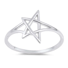 Load image into Gallery viewer, Sterling Silver Jewish Star Shaped Plain RingsAnd Face Height 11mm