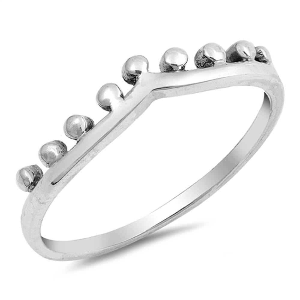 Sterling Silver Wave Shaped Plain RingsAnd Face Height 4mm