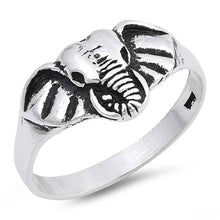 Load image into Gallery viewer, Sterling Silver Elephant Shaped Plain RingsAnd Face Height 10mm