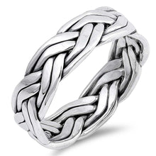 Load image into Gallery viewer, Sterling Silver Double Line Infinity Shaped Plain RingsAnd Face Height 7mm