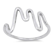 Load image into Gallery viewer, Sterling Silver Heartbeat Shaped Plain RingsAnd Face Height 13mm