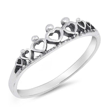 Load image into Gallery viewer, Sterling Silver Crown Shaped Plain RingsAnd Face Height 5mm