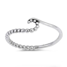 Load image into Gallery viewer, Sterling Silver Wave Shaped Plain RingsAnd Face Height 6mm