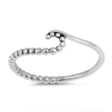 Sterling Silver Wave Shaped Plain RingsAnd Face Height 6mm