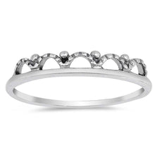 Load image into Gallery viewer, Sterling Silver Oxidized Crown Shaped Plain RingsAnd Face Height 4mm