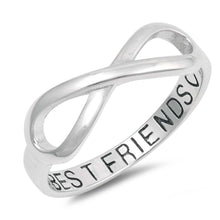 Load image into Gallery viewer, Sterling Silver Best Friends Infinity Shaped Plain RingsAnd Face Height 6mm