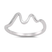 Load image into Gallery viewer, Sterling Silver Waves Shaped Plain RingsAnd Face Height 7mm