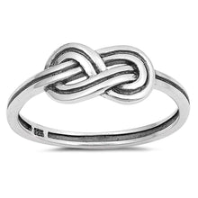 Load image into Gallery viewer, Sterling Silver Oxidized Braid Shaped Plain RingsAnd Face Height 6mm