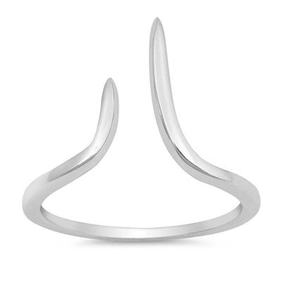 Sterling Silver Simple Plain RingsAnd Face Height 14mm