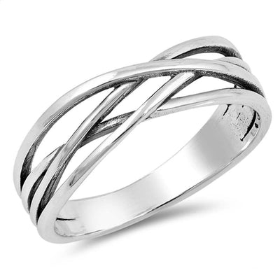 Sterling Silver Infinity Shaped Plain RingsAnd Face Height 6mm