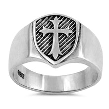 Load image into Gallery viewer, Sterling Silver Medieval Cross Shaped Plain RingsAnd Face Height 13mm
