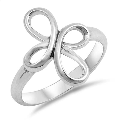 Sterling Silver Cross Shaped Plain RingsAnd Face Height 17mm