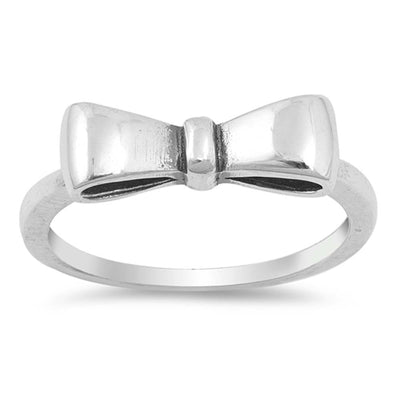 Sterling Silver Oxidized Ribbon Shaped Plain RingsAnd Face Height 5mm