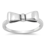 Sterling Silver Oxidized Ribbon Shaped Plain RingsAnd Face Height 5mm