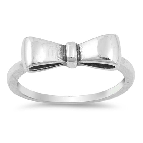 Sterling Silver Oxidized Ribbon Shaped Plain RingsAnd Face Height 5mm