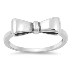 Sterling Silver Oxidized Ribbon Shaped Plain RingsAnd Face Height 5mm