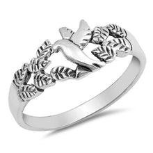 Load image into Gallery viewer, Sterling Silver Flying Dove Shaped Plain RingsAnd Face Height 8mm