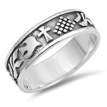 Load image into Gallery viewer, Sterling Silver Heart Imprint Shaped Plain RingsAnd Face Height 4mm