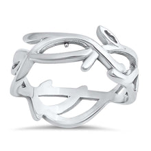 Load image into Gallery viewer, Sterling Silver Vines Shaped Plain RingsAnd Face Height 7mm