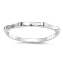 Load image into Gallery viewer, Sterling Silver Oxidized Bamboo Band Plain RingsAnd Face Height 2mm