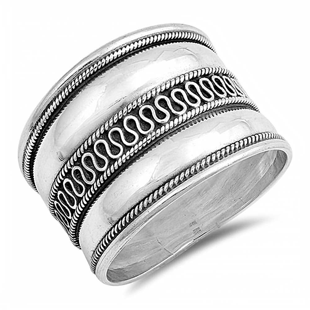 Sterling Silver Bali Ring