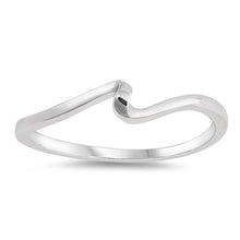 Load image into Gallery viewer, Sterling Silver Rhodium Plated Twisted Wave Shaped Plain RingsAnd Face Height 4mm