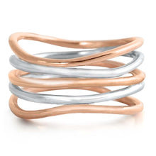 Load image into Gallery viewer, Sterling Silver Rose Gold Plated Plain Ring
