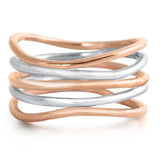 Sterling Silver Rose Gold Plated Plain Ring