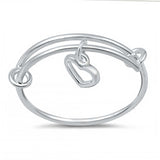 Sterling Silver Dangling Heart Ring