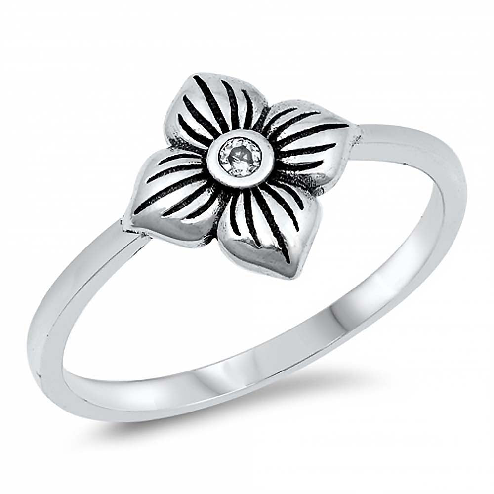 Sterling Silver Flower Ring
