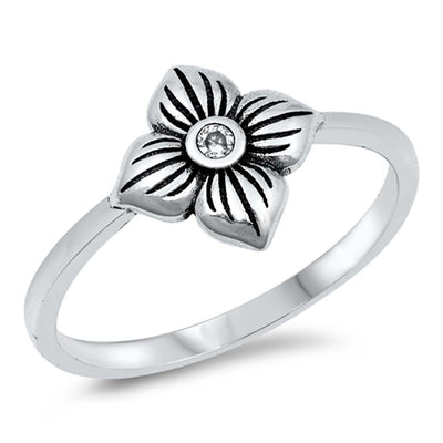 Sterling Silver Flower Ring