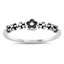 Load image into Gallery viewer, Sterling Silver Flowers Ring