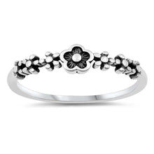 Load image into Gallery viewer, Sterling Silver Flowers Ring
