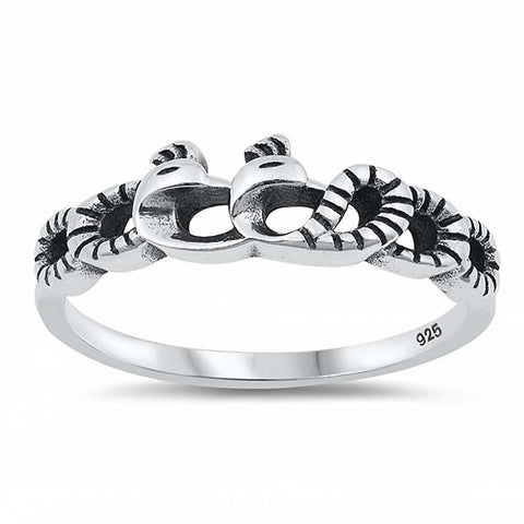 Sterling Silver Snakes Ring