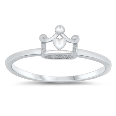 Sterling Silver High Polish Crown Ring