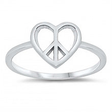 Load image into Gallery viewer, Sterling Silver Heart Piece Ring