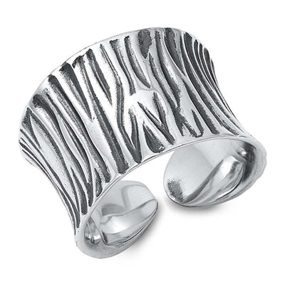 Sterling Silver Oxidized Plain Ring